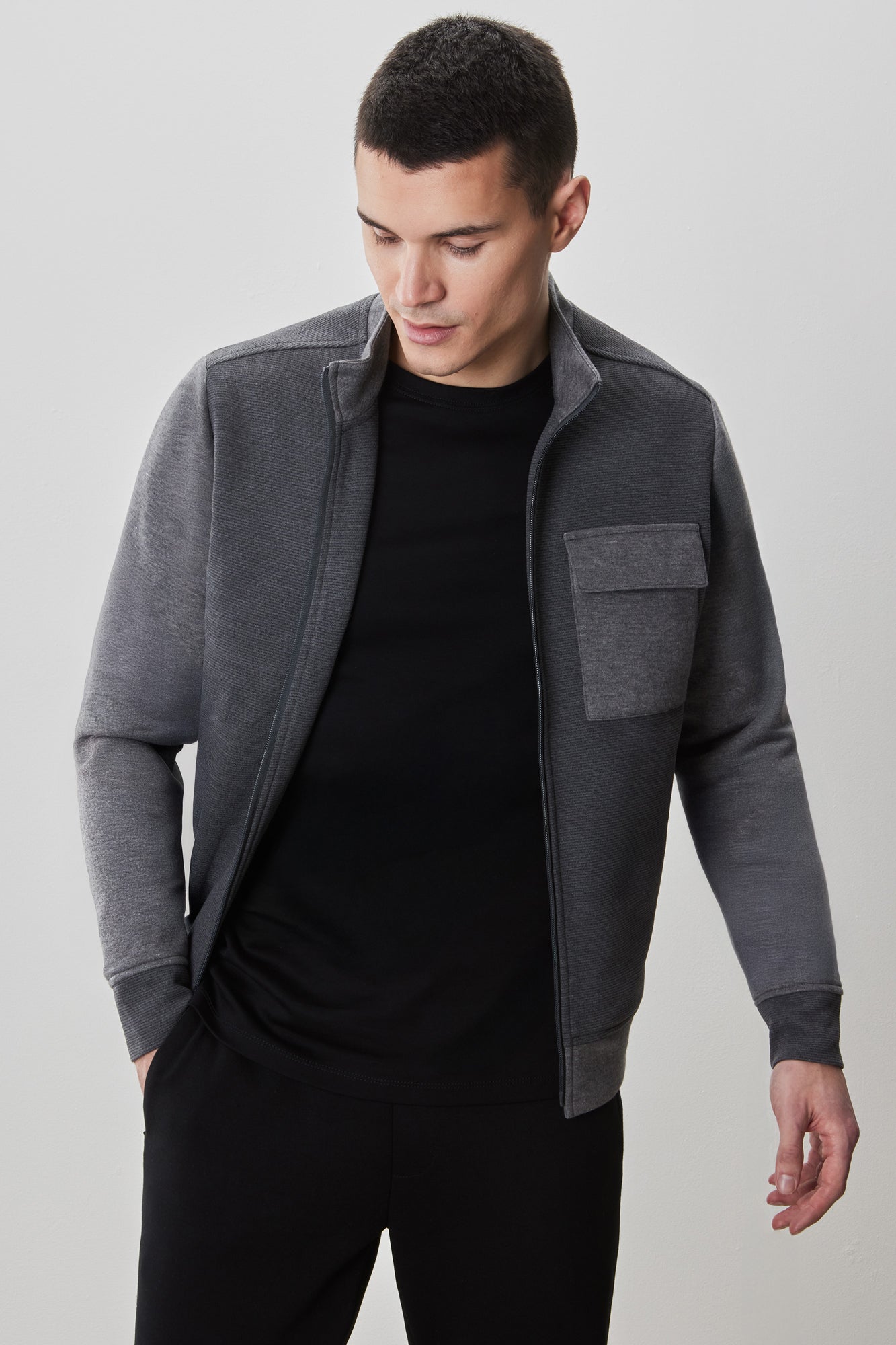 Veste pour homme par Robert Barakett | RB52189 Isaak Charbon | Boutique Vvög, vêtements mode pour homme et femme