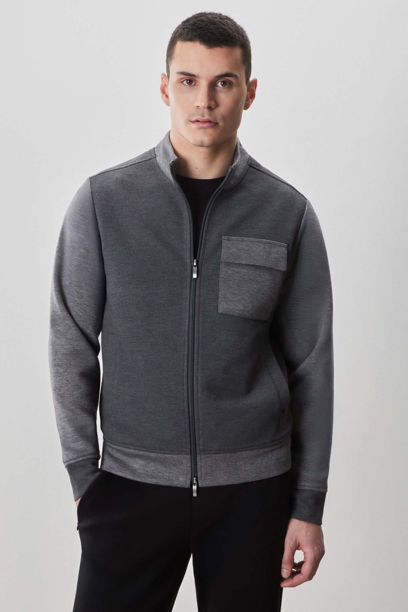 Veste pour homme par Robert Barakett | RB52189 Isaak Charbon | Boutique Vvög, vêtements mode pour homme et femme