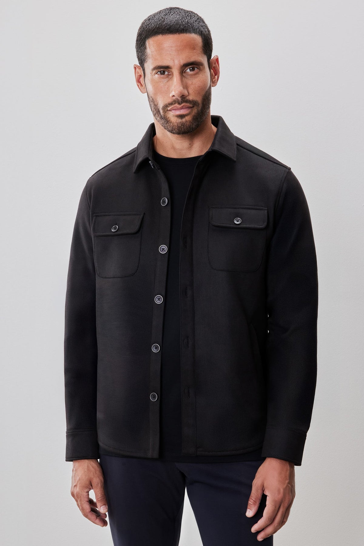 Surchemise pour homme par Robert Barakett | RB52191 Andreas Noir | Boutique Vvög, vêtements mode pour homme et femme