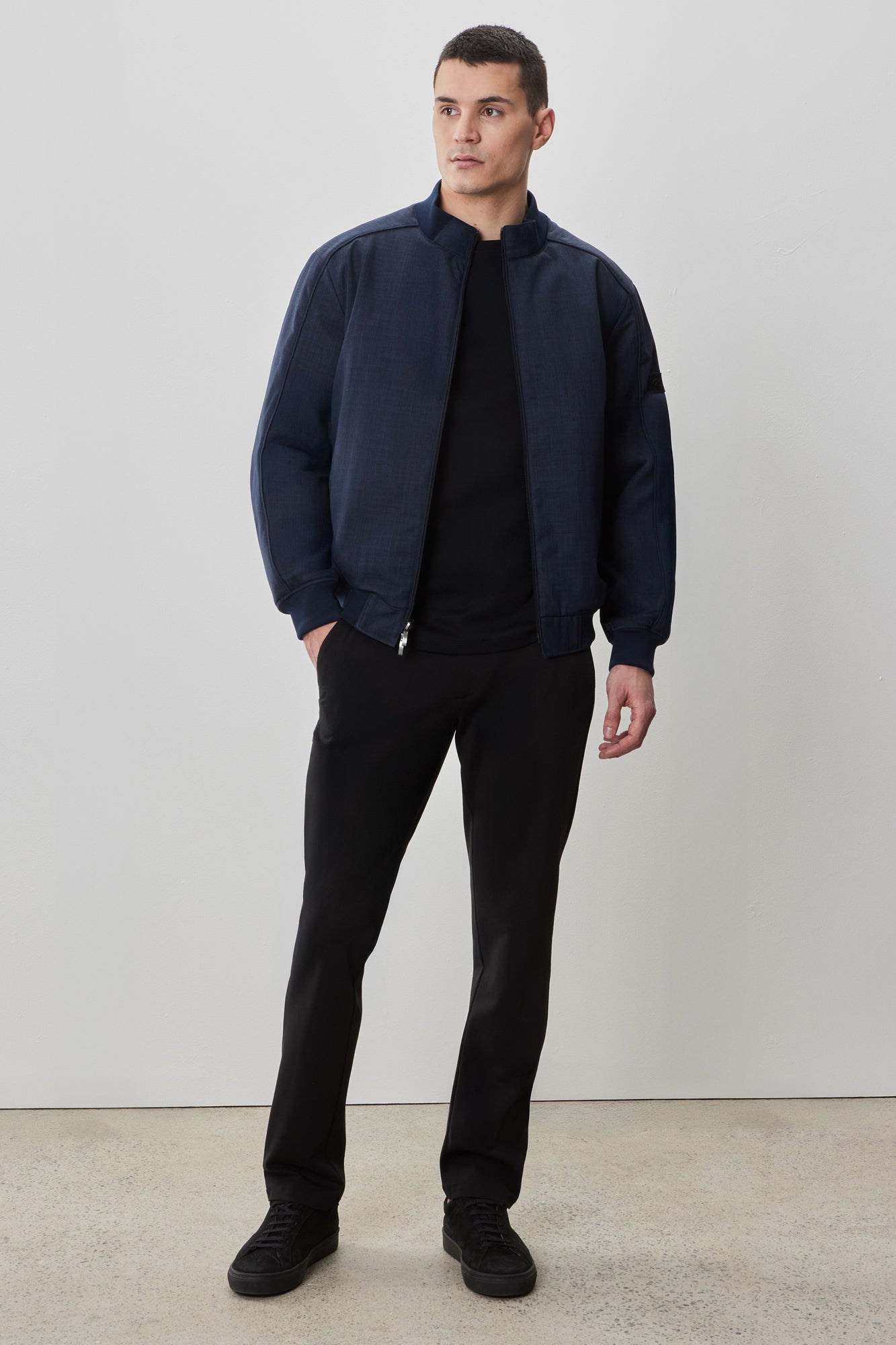 Coupe-vent mi-saison pour homme par Robert Barakett | RB52229 Cegio Marine | Boutique Vvög, vêtements mode pour homme et femme