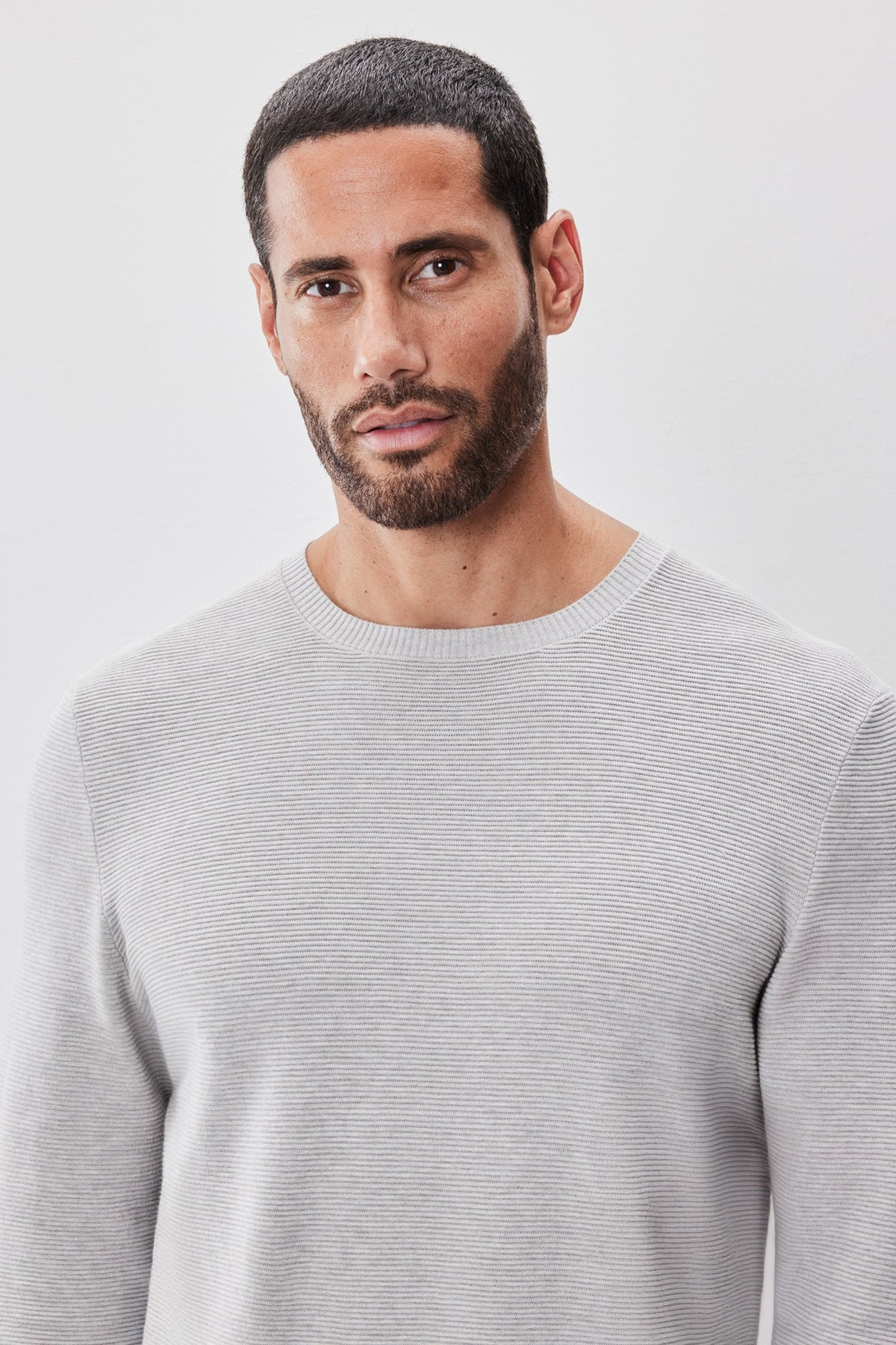 Chandail à manches longues col rond pour homme par Robert Barakett | Enrique RB52270 Gris Clair | Boutique Vvög, vêtements mode pour homme et femme
