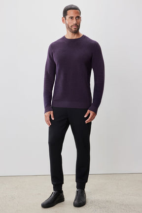 Chandail à manches longues col rond pour homme par Robert Barakett | Enrique RB52270 Violet | Boutique Vvög, vêtements mode pour homme et femme