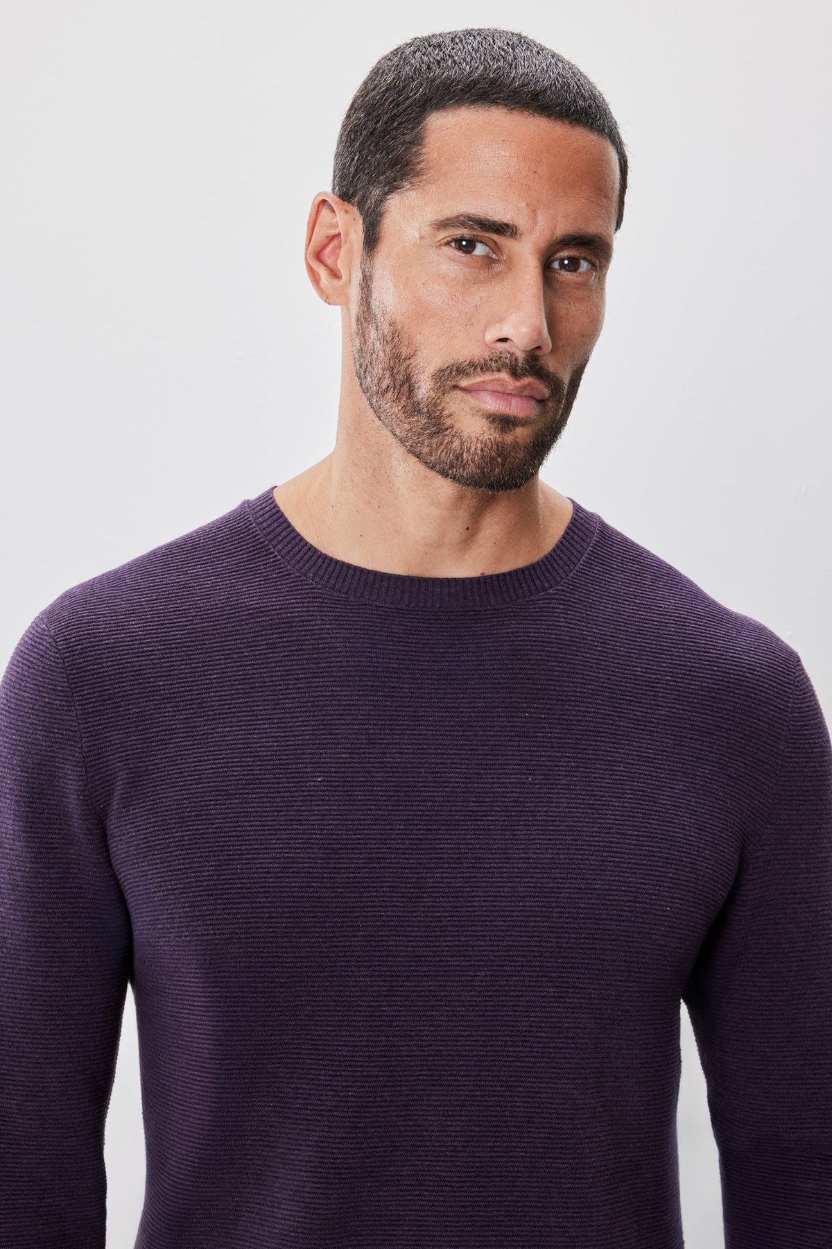 Chandail à manches longues col rond pour homme par Robert Barakett | Enrique RB52270 Violet | Boutique Vvög, vêtements mode pour homme et femme