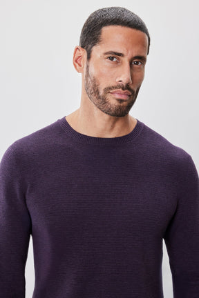 Chandail à manches longues col rond pour homme par Robert Barakett | Enrique RB52270 Violet | Boutique Vvög, vêtements mode pour homme et femme