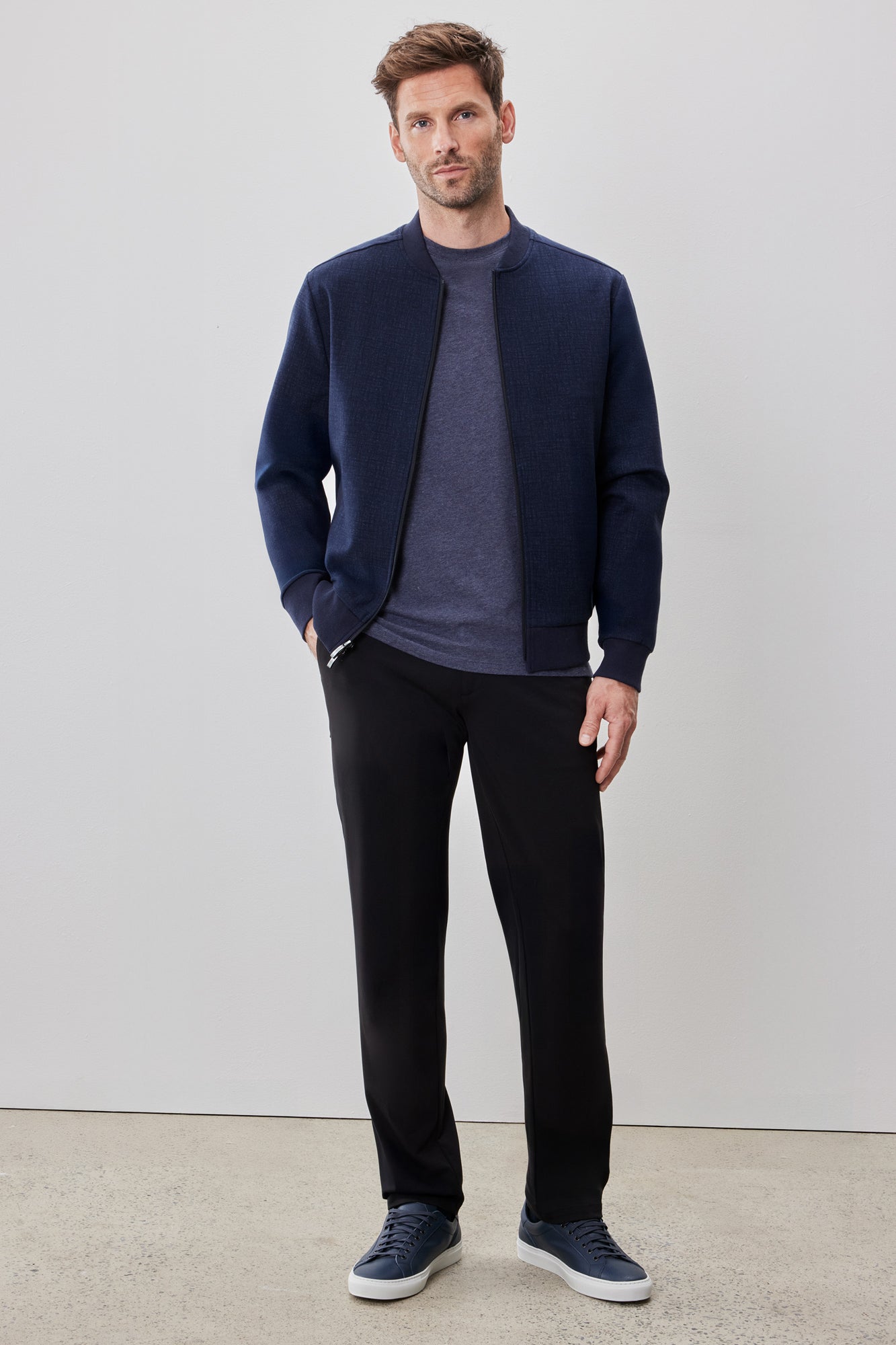 Veste pour homme par Robert Barakett | RB52296 Henrik Marine | Boutique Vvög, vêtements mode pour homme et femme