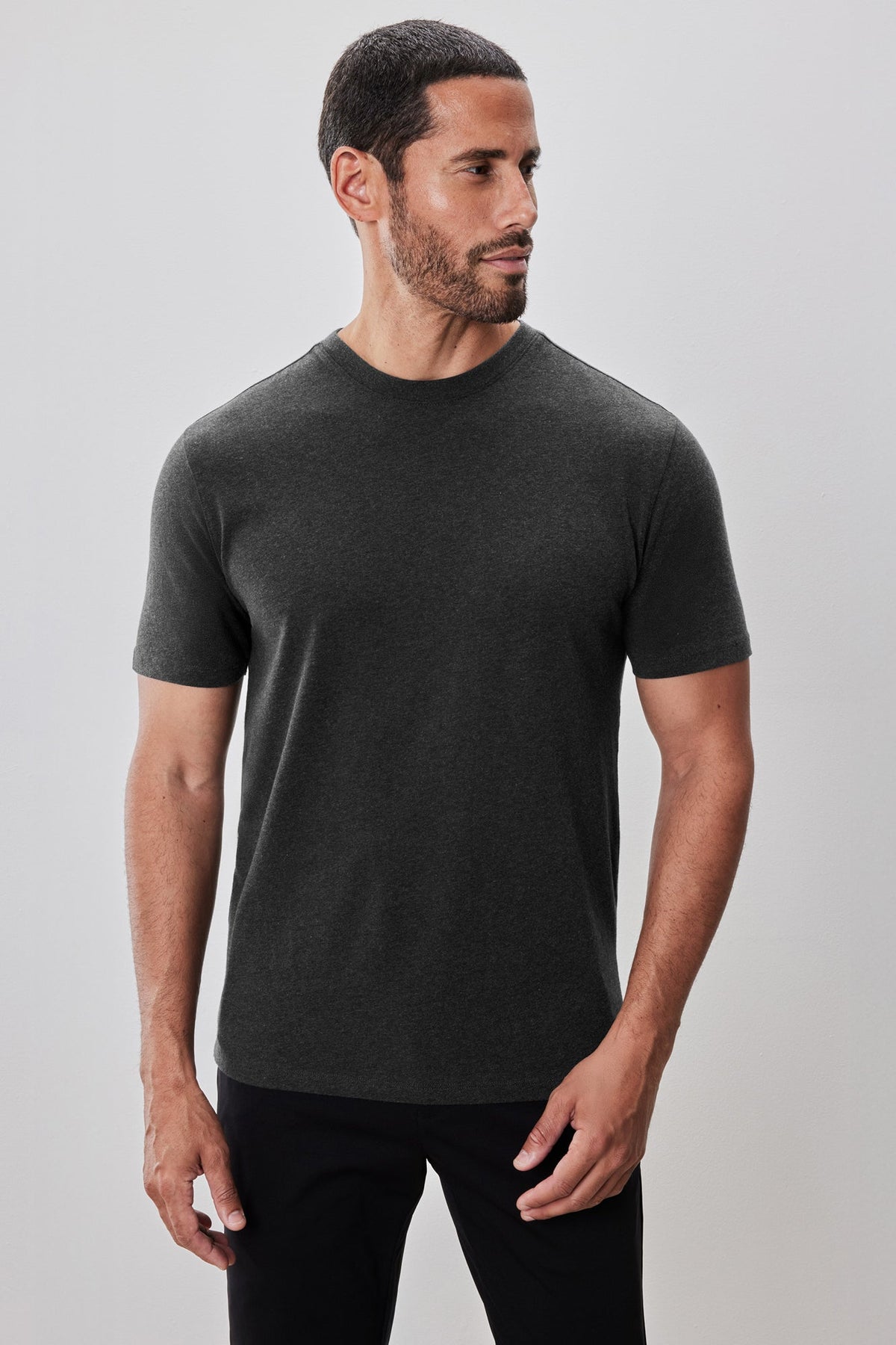 T-Shirt à manches courtes col rond pour homme par Robert Barakett | Colson RB52320 Charbon | Boutique Vvög, vêtements mode pour homme et femme