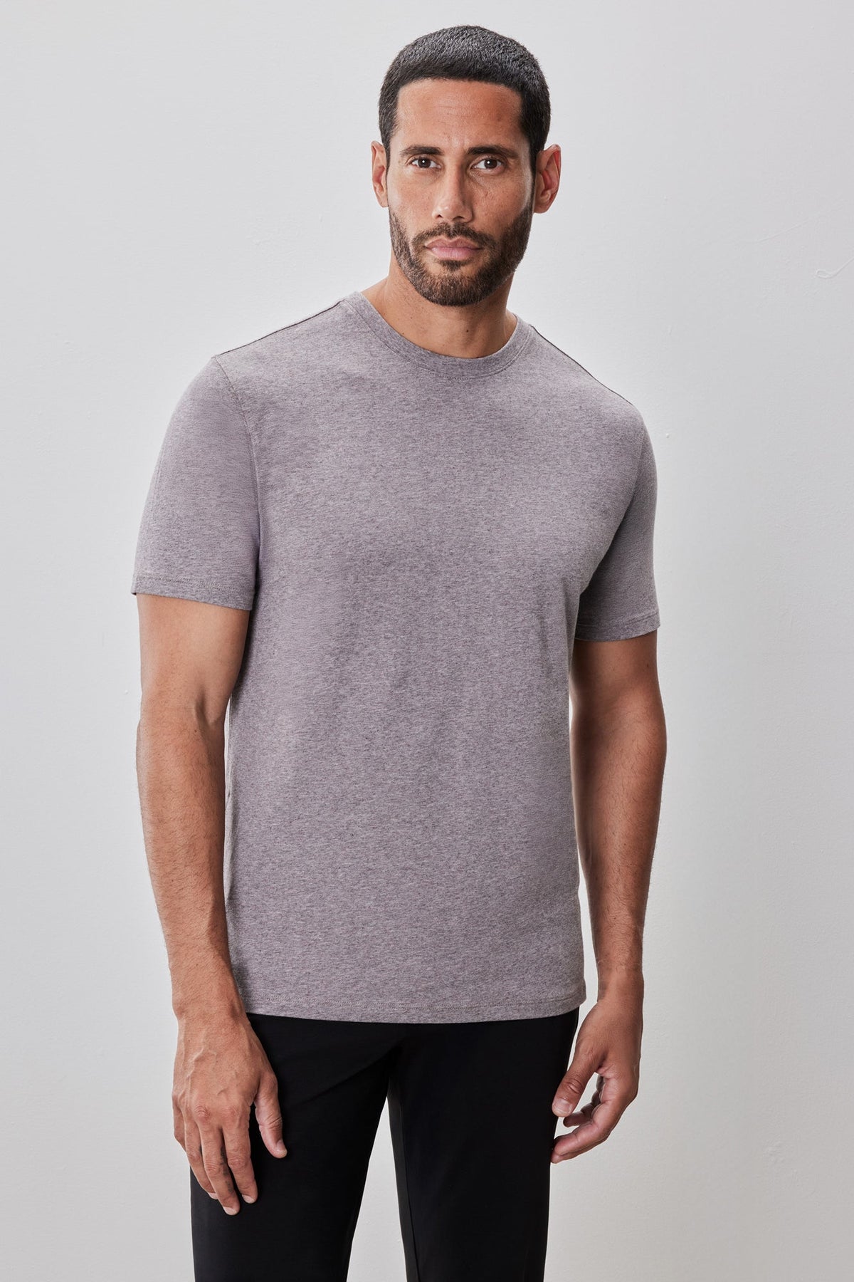 T-Shirt chiné à manches courtes pour homme par Robert Barakett | Colson RB52320 Rose Poussière | Boutique Vvög, vêtements mode pour homme et femme