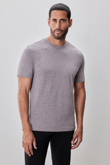 T-Shirt chiné à manches courtes pour homme par Robert Barakett | Colson RB52320 Rose Poussière | Boutique Vvög, vêtements mode pour homme et femme