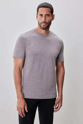 T-Shirt chiné à manches courtes pour homme par Robert Barakett | Colson RB52320 Rose Poussière | Boutique Vvög, vêtements mode pour homme et femme