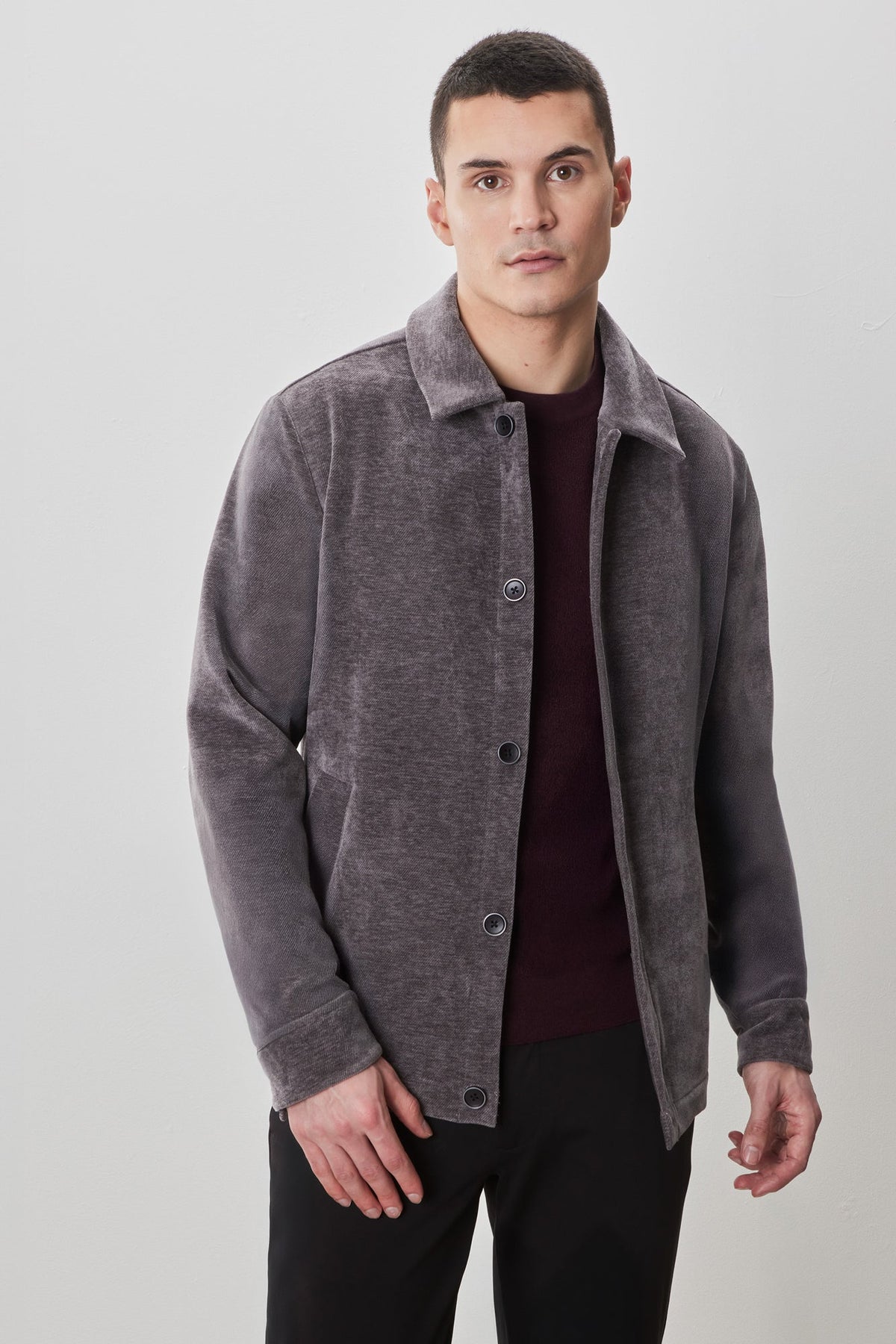 Surchemise pour homme par Robert Barakett | RB52332 Rhodes Gris | Boutique Vvög, vêtements mode pour homme et femme