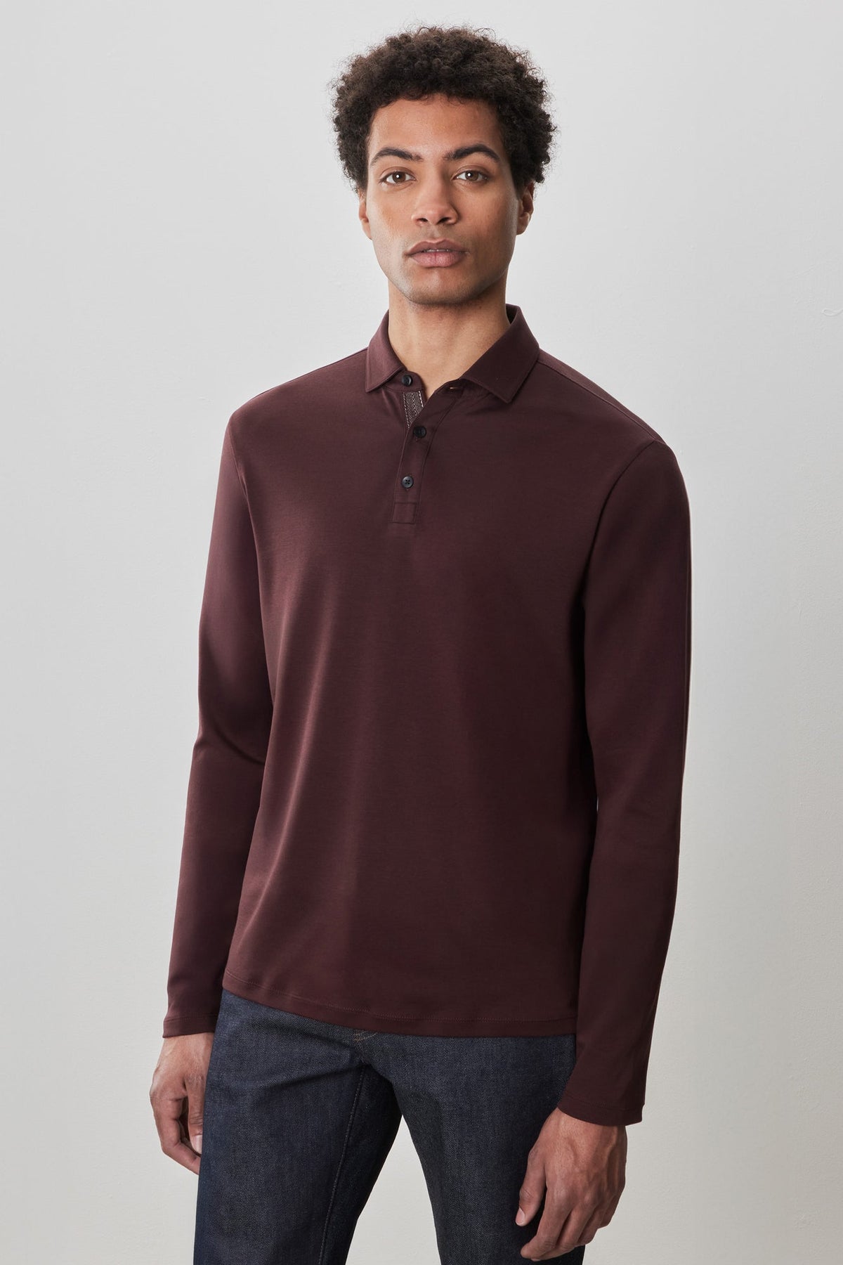 Polo M.L. chevron pour homme par Robert Barakett | RB52559 Georgia Bordeaux Foncé | Boutique Vvög, vêtements mode pour homme et femme
