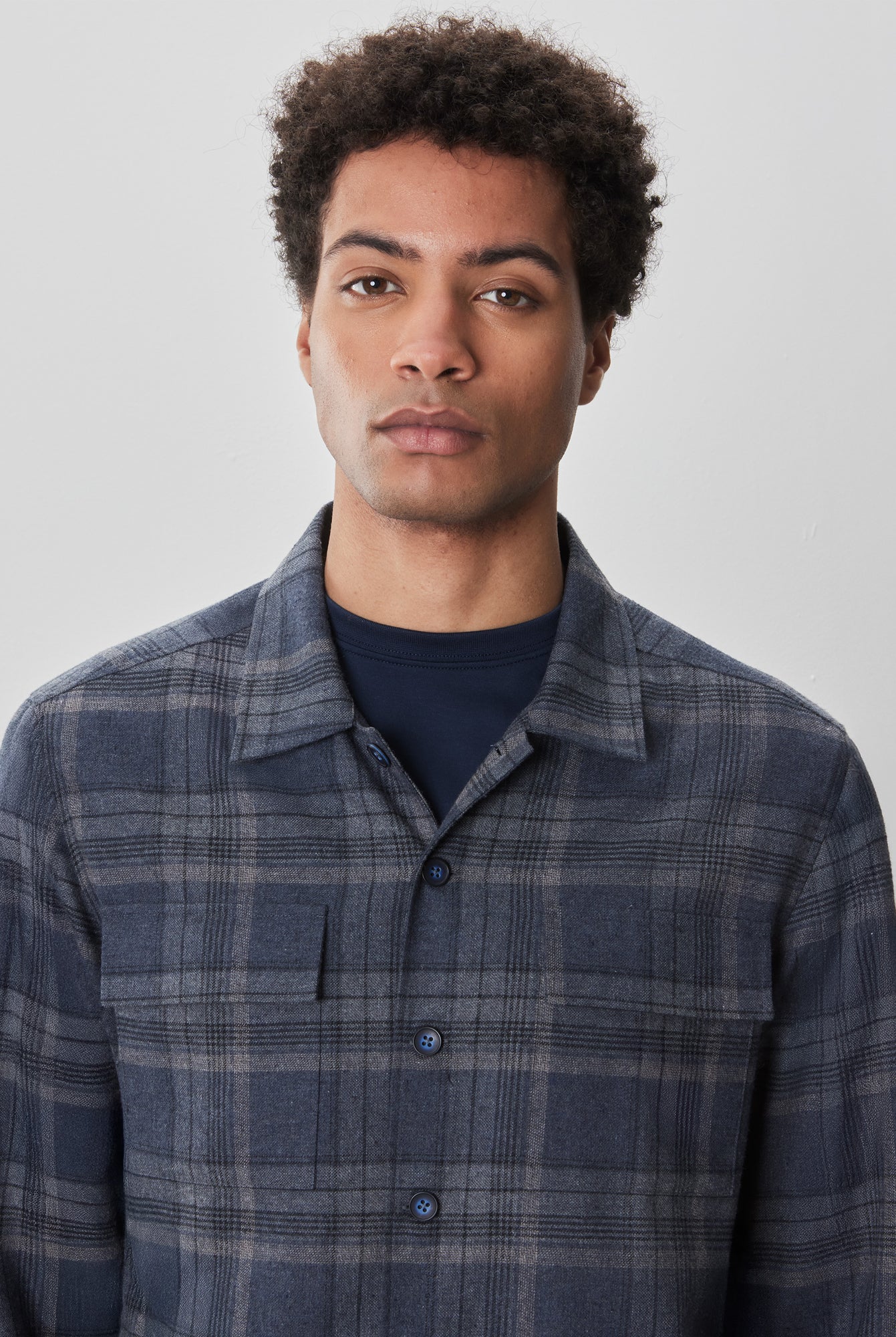 Surchemise tissée à manches longues pour homme par Robert Barakett | Dax RB52605 Bleu | Boutique Vvög, vêtements mode pour homme et femme