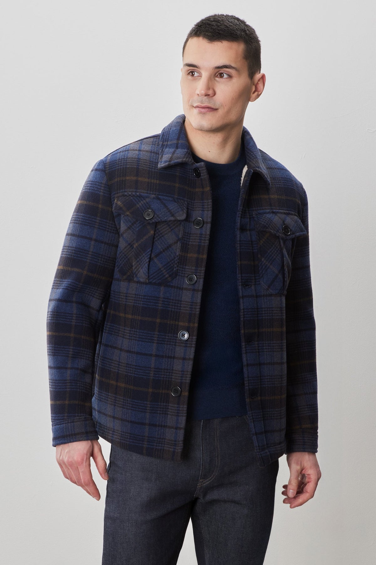 Surchemise pour homme par Robert Barakett | RB52618 Kaden Marine | Boutique Vvög, vêtements mode pour homme et femme