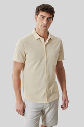 Chemise en Knit pour homme par Robert Barakett | RB61025 Irving Jaune Doux | Boutique Vvög, vêtements mode pour homme et femme