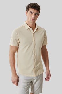 Chemise en Knit pour homme par Robert Barakett | RB61025 Irving Jaune Doux | Boutique Vvög, vêtements mode pour homme et femme