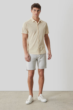 Chemise en Knit pour homme par Robert Barakett | RB61025 Irving Jaune Doux | Boutique Vvög, vêtements mode pour homme et femme
