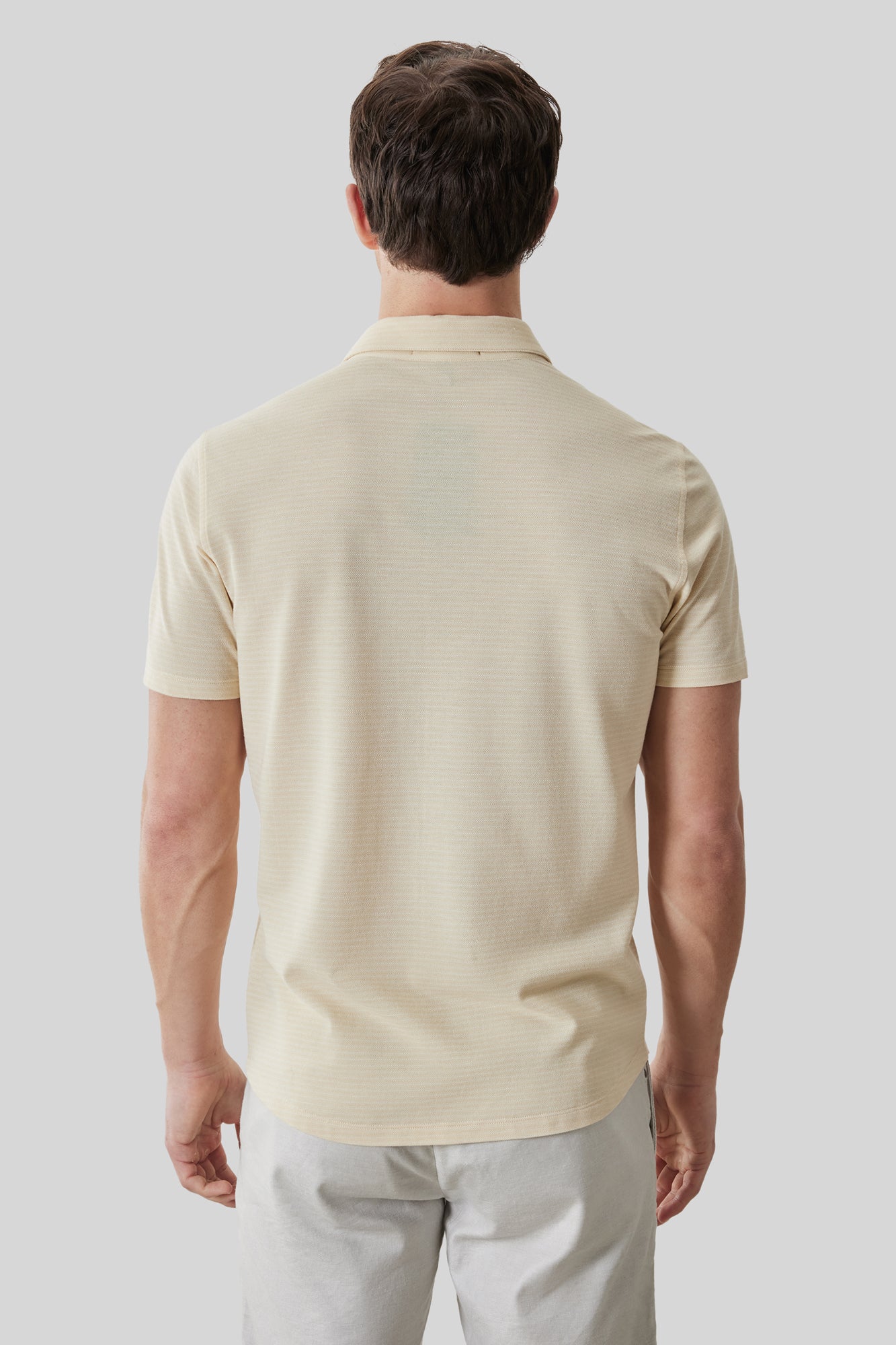 Chemise en Knit pour homme par Robert Barakett | RB61025 Irving Jaune Doux | Boutique Vvög, vêtements mode pour homme et femme