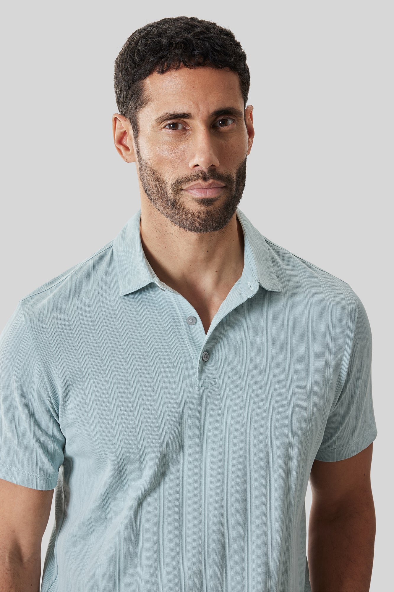Polo pour homme par Robert Barakett | RB61050 Caspian Sarcelle Poussiéreuse | Boutique Vvög, vêtements mode pour homme et femme