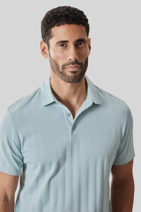 Polo pour homme par Robert Barakett | RB61050 Caspian Sarcelle Poussiéreuse | Boutique Vvög, vêtements mode pour homme et femme