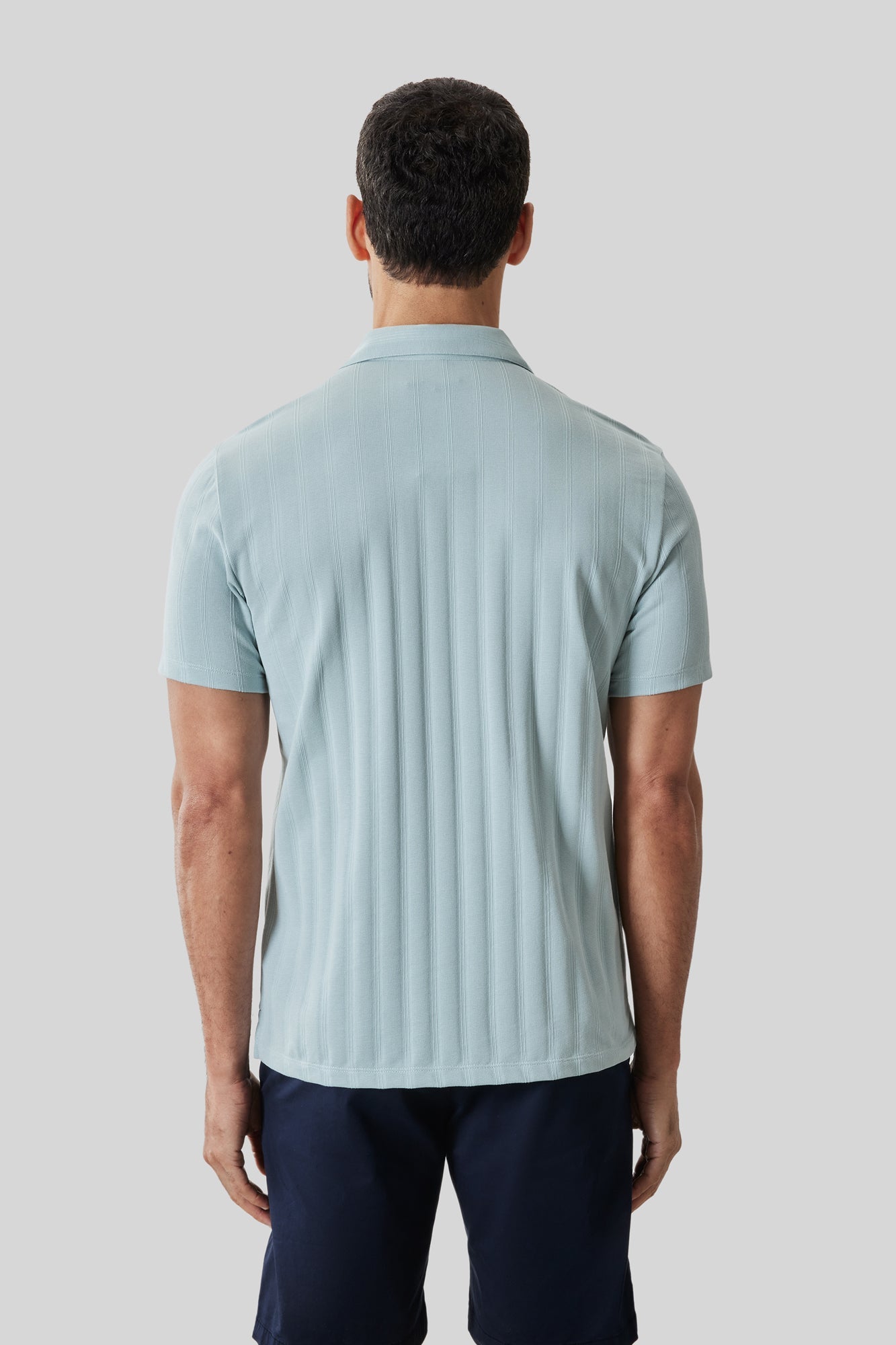 Polo pour homme par Robert Barakett | RB61050 Caspian Sarcelle Poussiéreuse | Boutique Vvög, vêtements mode pour homme et femme