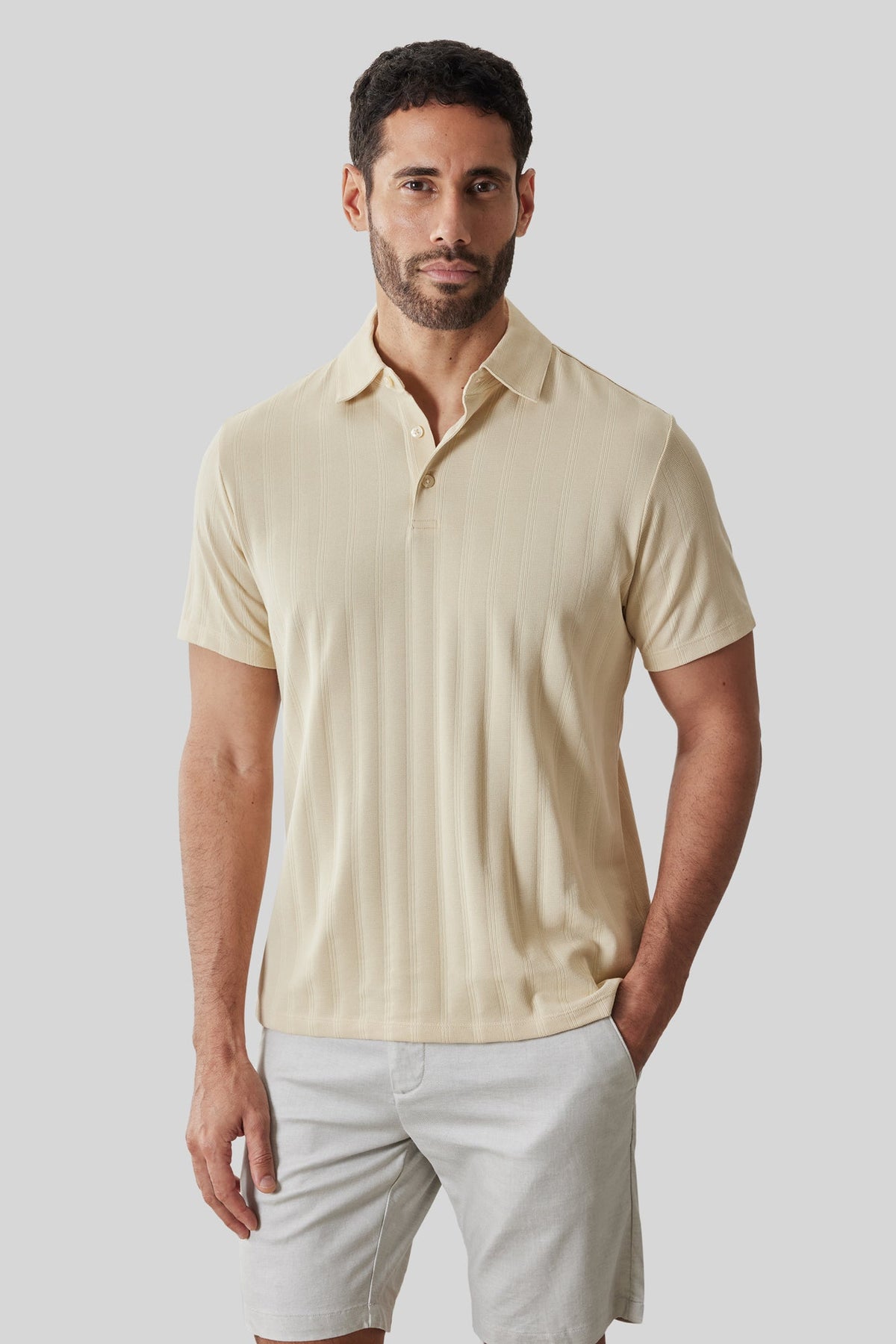 Polo pour homme par Robert Barakett | RB61050 Caspian Jaune Doux | Boutique Vvög, vêtements mode pour homme et femme