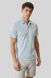 Polo col côtelé pour homme par Robert Barakett | RB61065 Matias Brume Aqua | Boutique Vvög, vêtements mode pour homme et femme