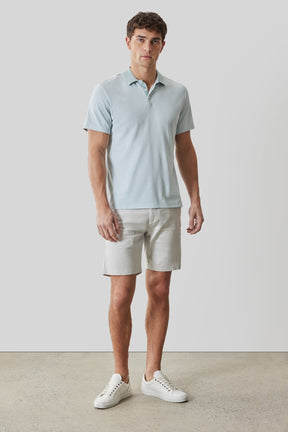 Polo col côtelé pour homme par Robert Barakett | RB61065 Matias Brume Aqua | Boutique Vvög, vêtements mode pour homme et femme