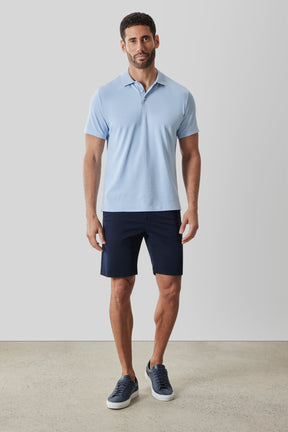 Polo col côtelé pour homme par Robert Barakett | RB61065 Matias Bleu Pâle | Boutique Vvög, vêtements mode pour homme et femme