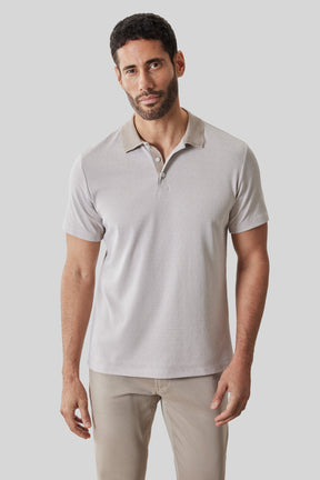 Polo col côtelé pour homme par Robert Barakett | RB61065 Matias Ficelle | Boutique Vvög, vêtements mode pour homme et femme