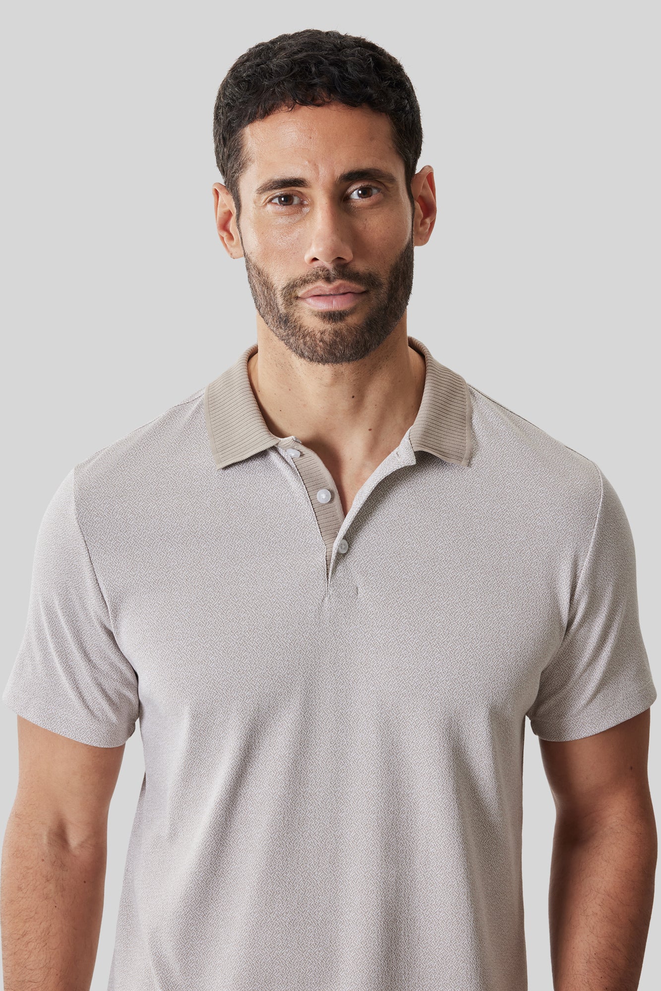 Polo col côtelé pour homme par Robert Barakett | RB61065 Matias Ficelle | Boutique Vvög, vêtements mode pour homme et femme
