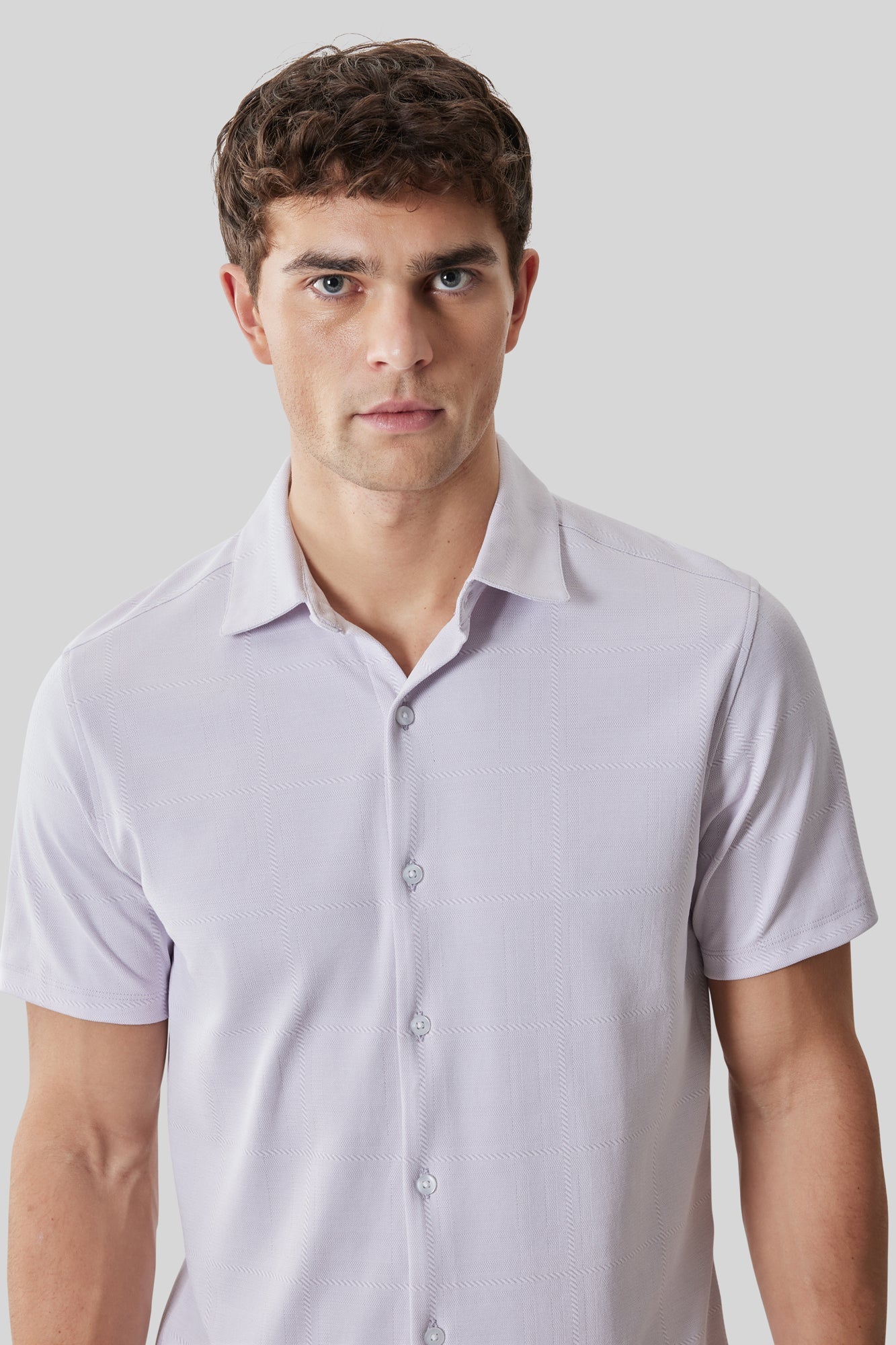 Chemise en Knit pour homme par Robert Barakett | RB61068 Sterling Lavande | Boutique Vvög, vêtements mode pour homme et femme