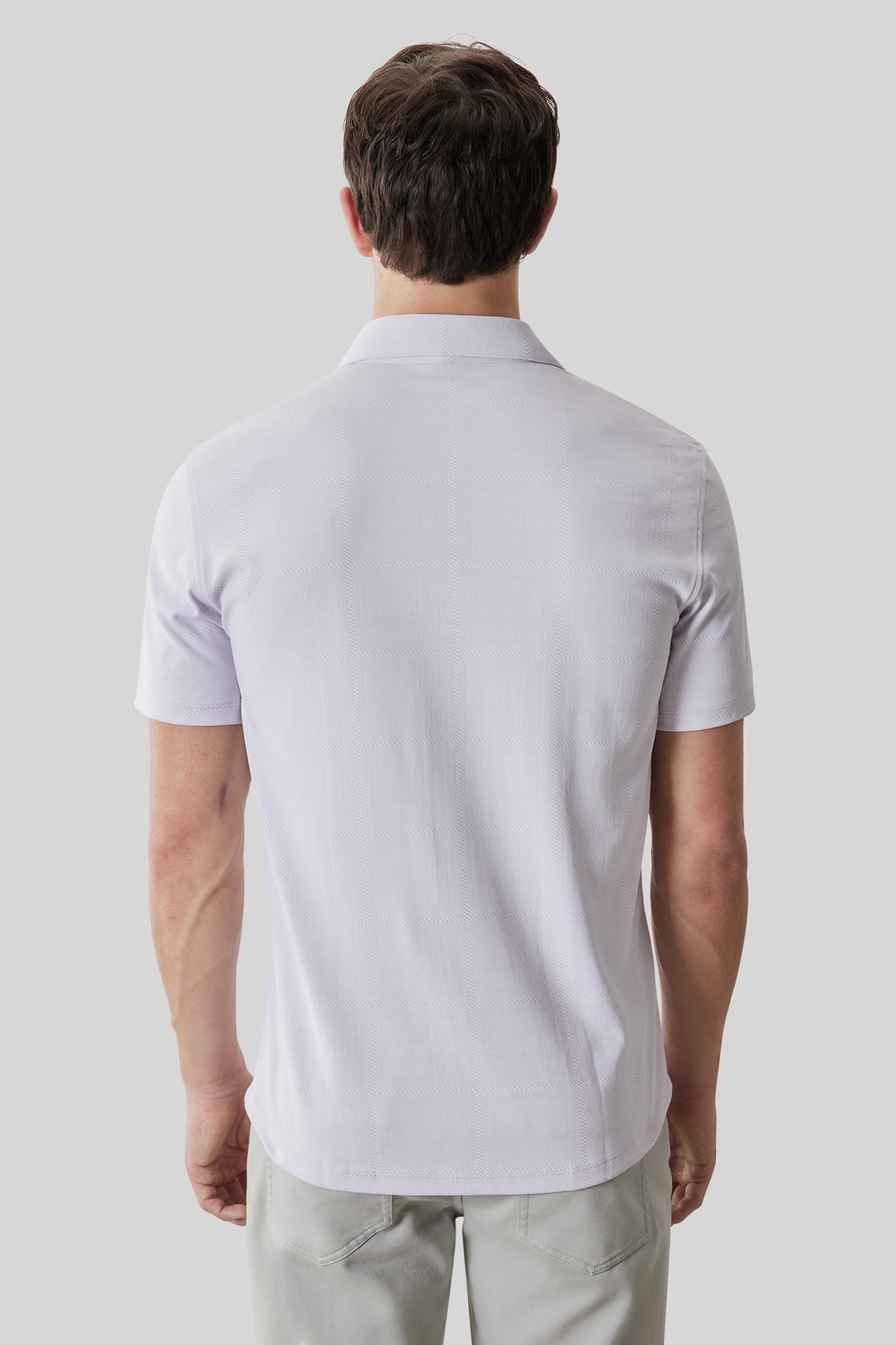 Chemise en Knit pour homme par Robert Barakett | RB61068 Sterling Lavande | Boutique Vvög, vêtements mode pour homme et femme
