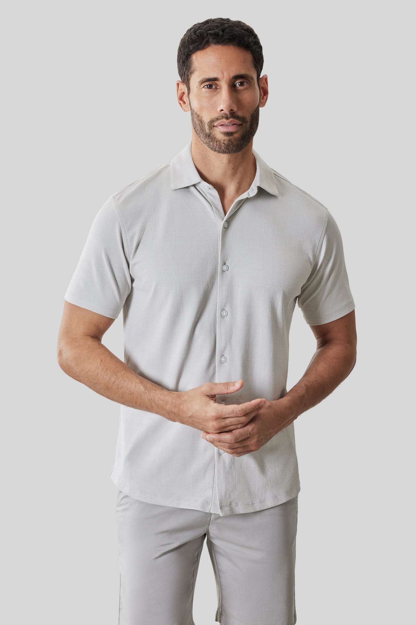 Chemise en Knit pour homme par Robert Barakett | RB61068 Sterling Pierre De Lune | Boutique Vvög, vêtements mode pour homme et femme