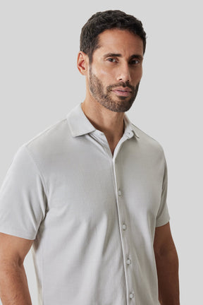 Chemise en Knit pour homme par Robert Barakett | RB61068 Sterling Pierre De Lune | Boutique Vvög, vêtements mode pour homme et femme