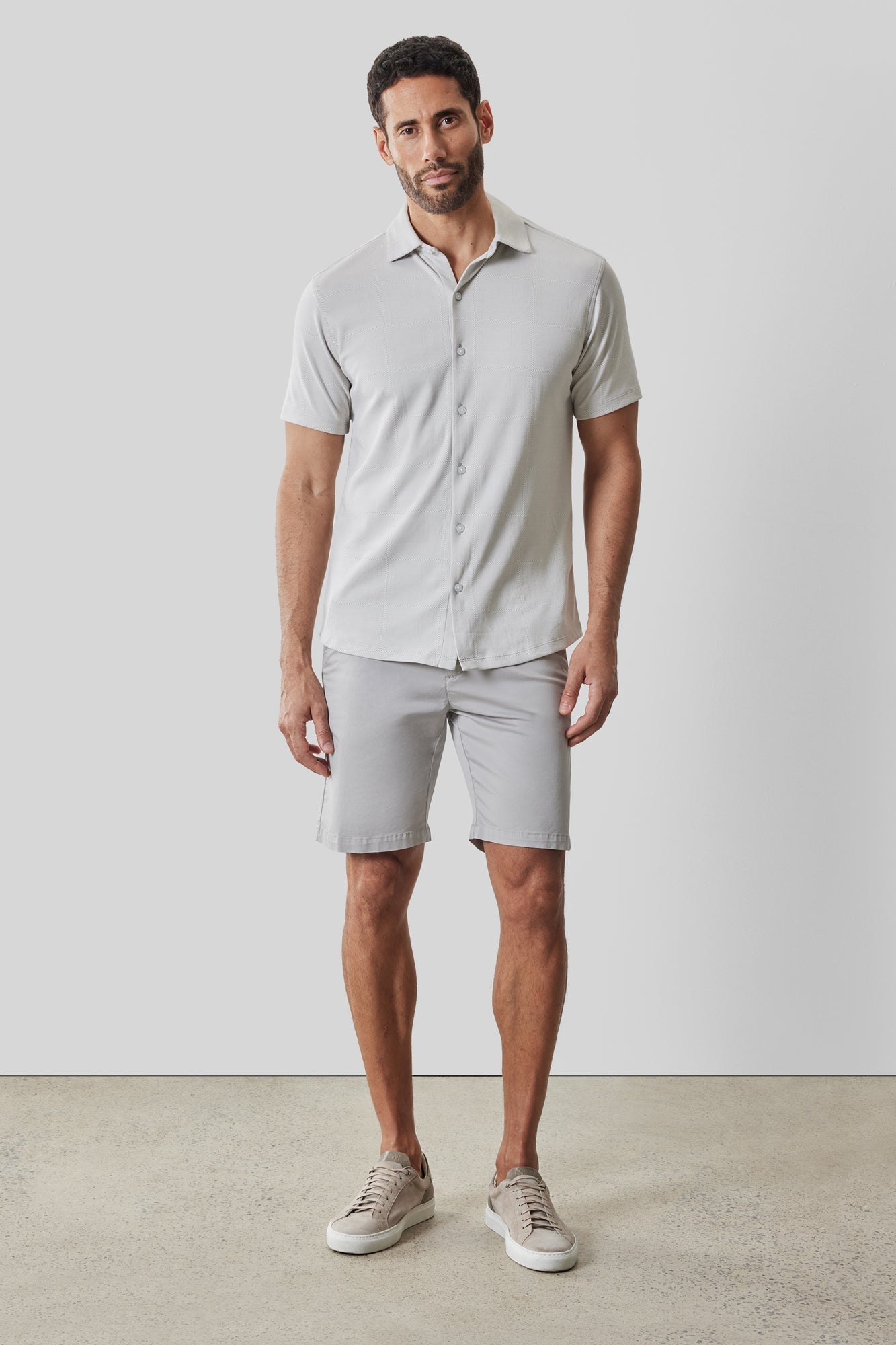 Chemise en Knit pour homme par Robert Barakett | RB61068 Sterling Pierre De Lune | Boutique Vvög, vêtements mode pour homme et femme