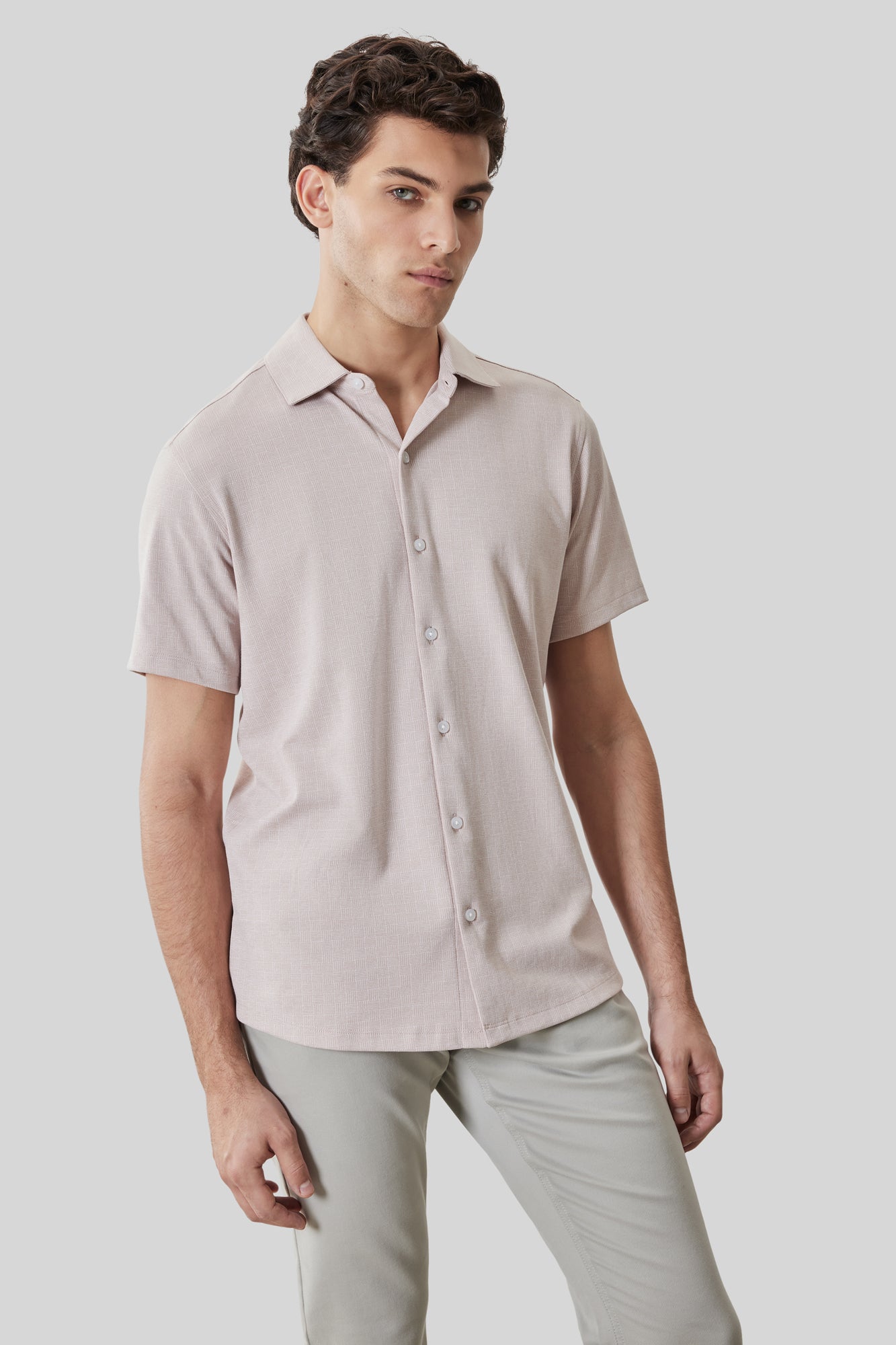 Chemise en Knit pour homme par Robert Barakett | RB61070 Valor Corail Ombré | Boutique Vvög, vêtements mode pour homme et femme