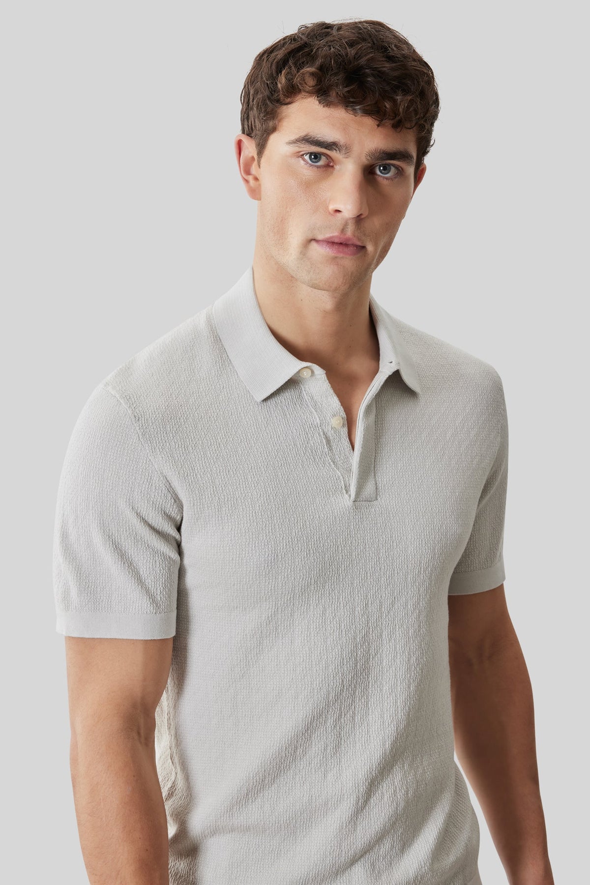 Polo avec patte pour homme par Robert Barakett | RB61092 Halric Cygne | Boutique Vvög, vêtements mode pour homme et femme