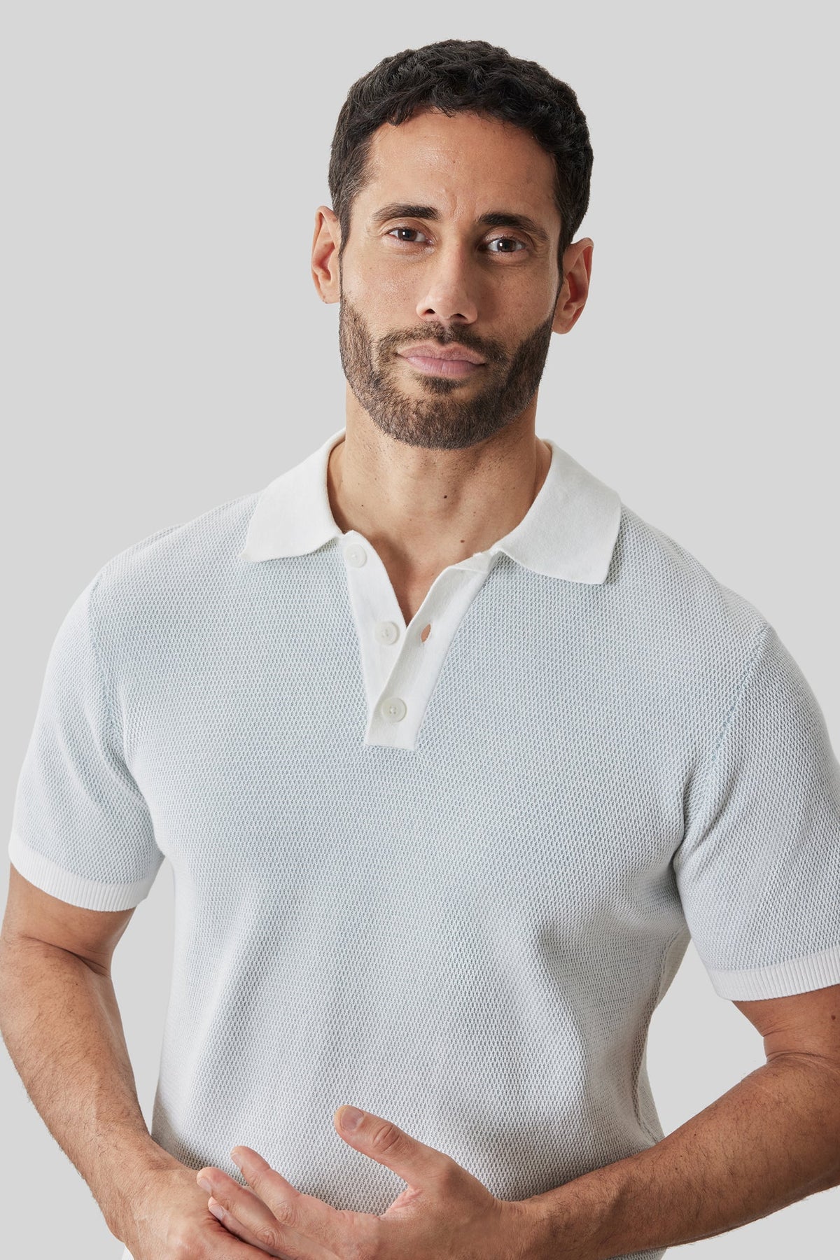 Polo pour homme par Robert Barakett | RB61097 Ronric Sarcelle Poussiéreuse | Boutique Vvög, vêtements mode pour homme et femme
