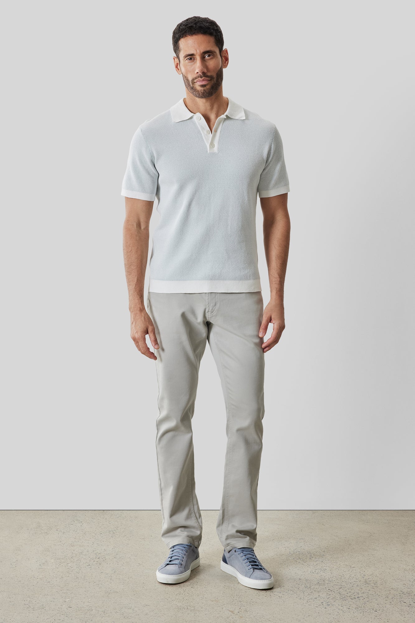 Polo pour homme par Robert Barakett | RB61097 Ronric Sarcelle Poussiéreuse | Boutique Vvög, vêtements mode pour homme et femme