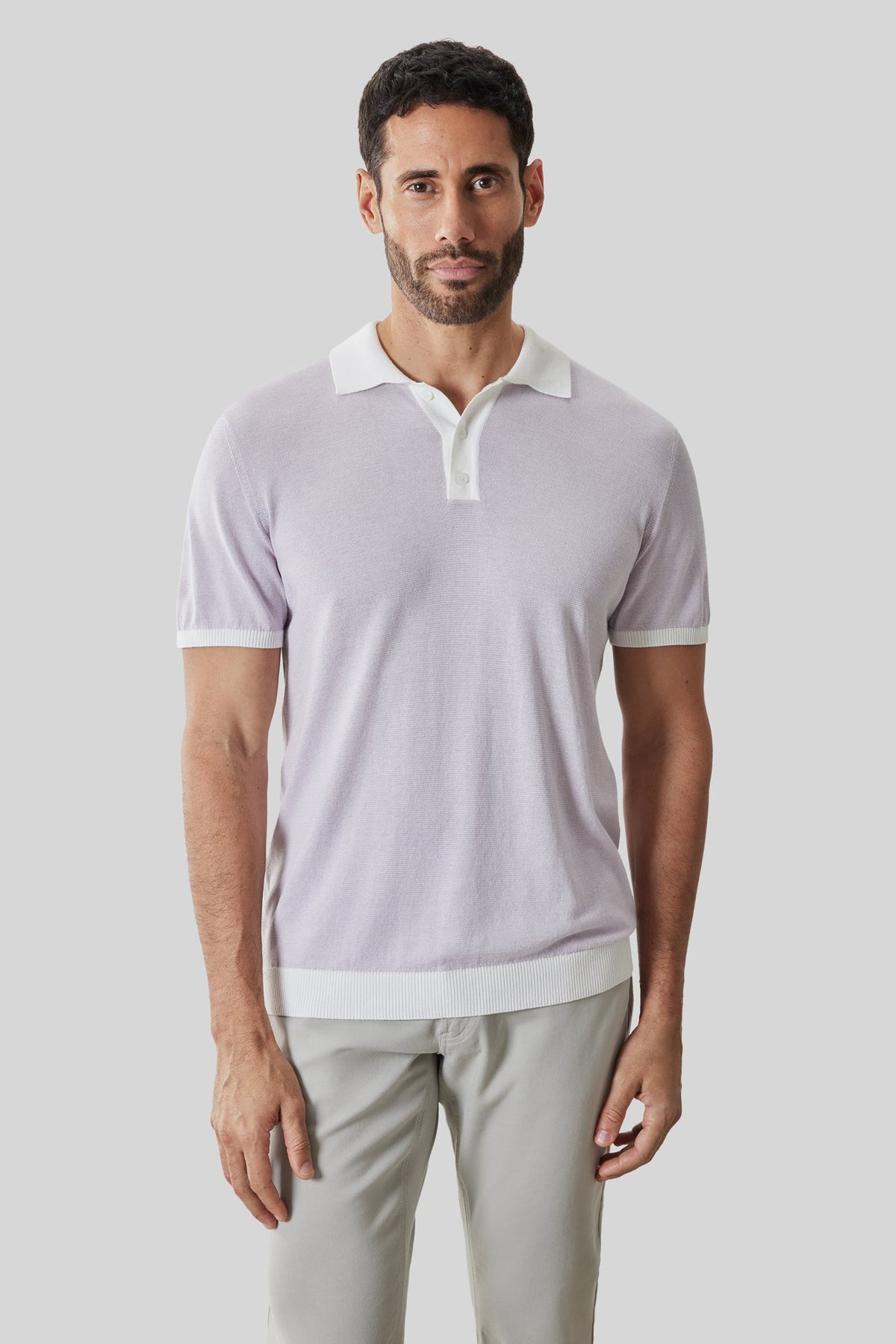 Polo pour homme par Robert Barakett | RB61098 Jorren Lavande | Boutique Vvög, vêtements mode pour homme et femme