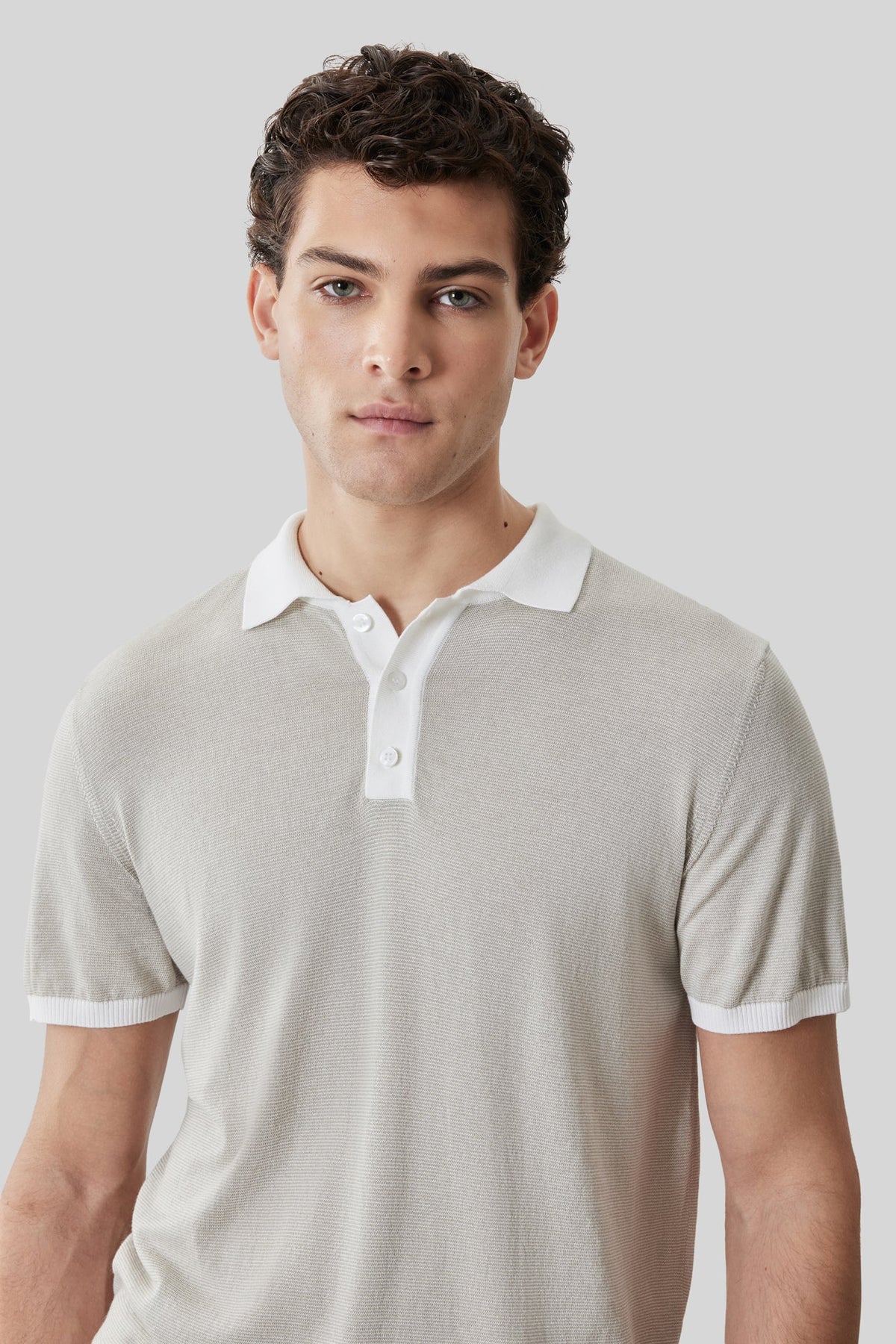Polo pour homme par Robert Barakett | RB61098 Jorren Rayure Mousse | Boutique Vvög, vêtements mode pour homme et femme