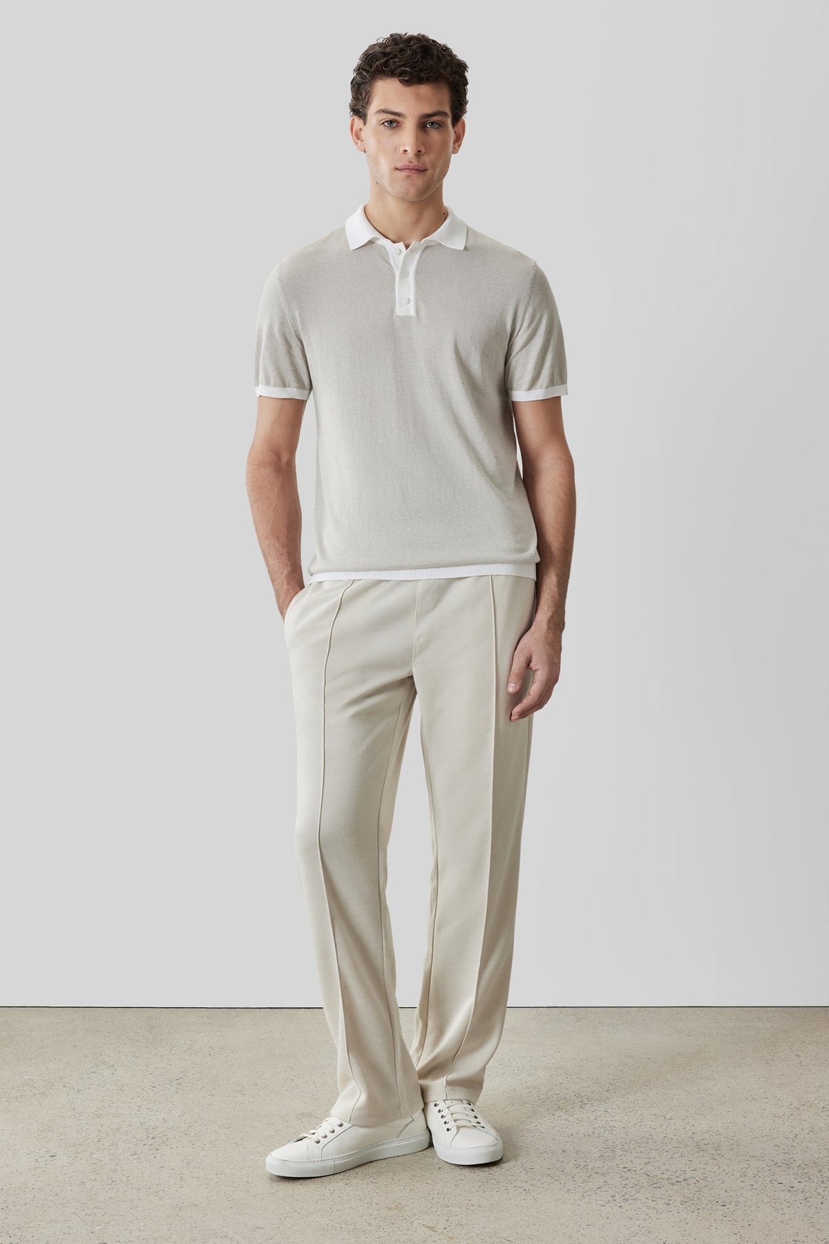 Polo pour homme par Robert Barakett | RB61098 Jorren Rayure Mousse | Boutique Vvög, vêtements mode pour homme et femme