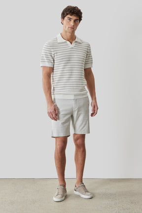 Polo col ouvert pour homme par Robert Barakett | RB61103 Stellan Blanc | Boutique Vvög, vêtements mode pour homme et femme