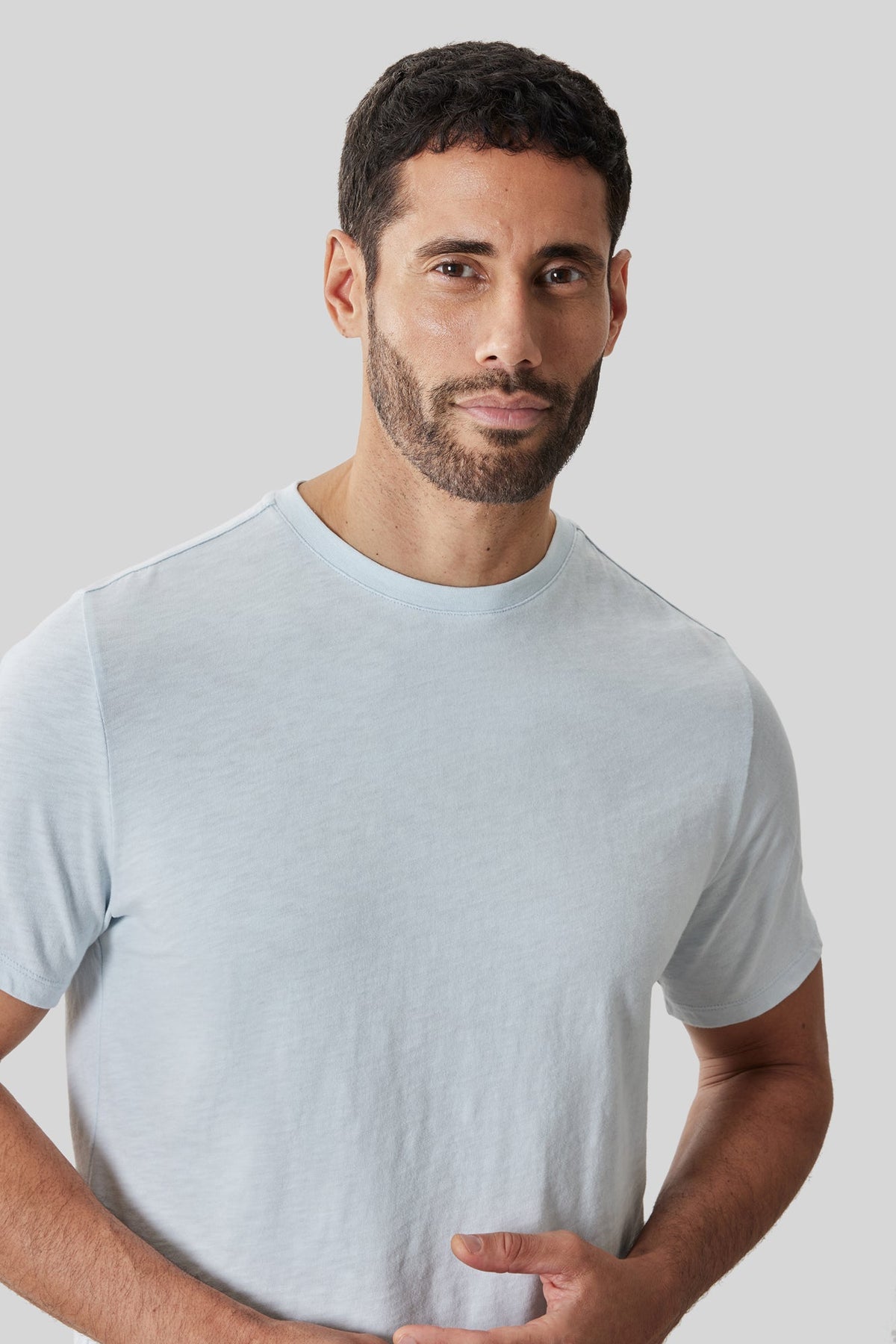 T-Shirt slub pour homme par Robert Barakett | RB61127 Brightwood Brume Bleue | Boutique Vvög, vêtements mode pour homme et femme