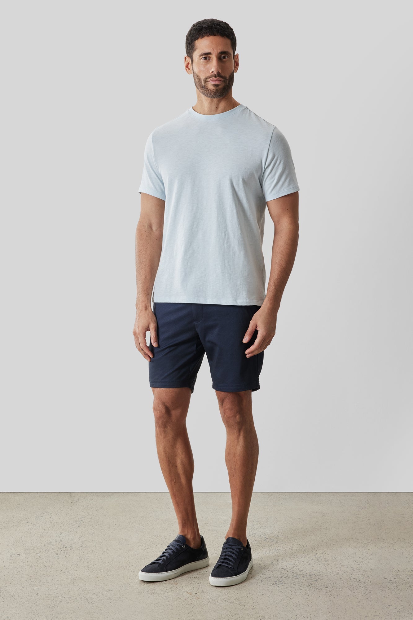 T-Shirt slub pour homme par Robert Barakett | RB61127 Brightwood Brume Bleue | Boutique Vvög, vêtements mode pour homme et femme