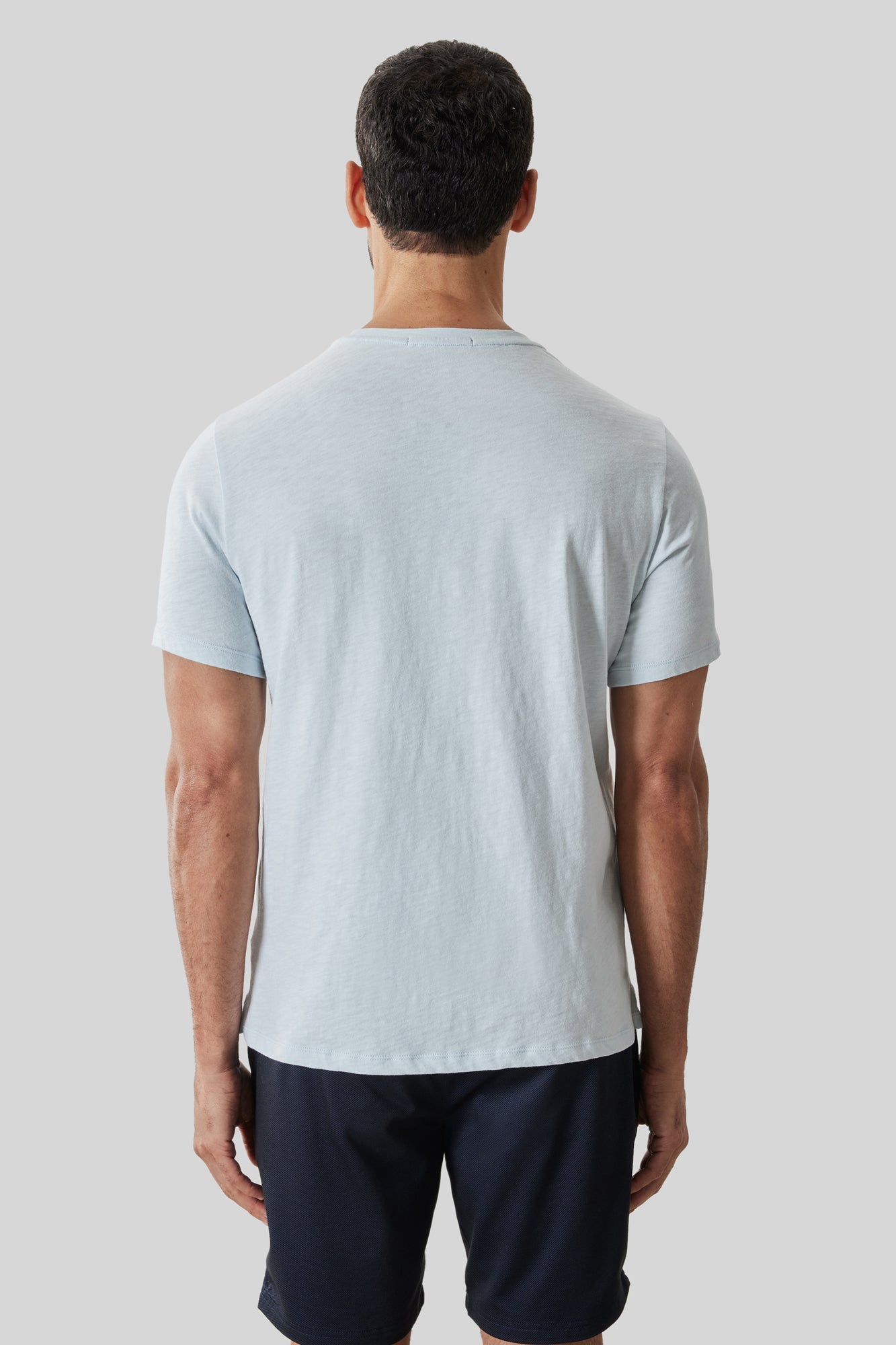 T-Shirt slub pour homme par Robert Barakett | RB61127 Brightwood Brume Bleue | Boutique Vvög, vêtements mode pour homme et femme