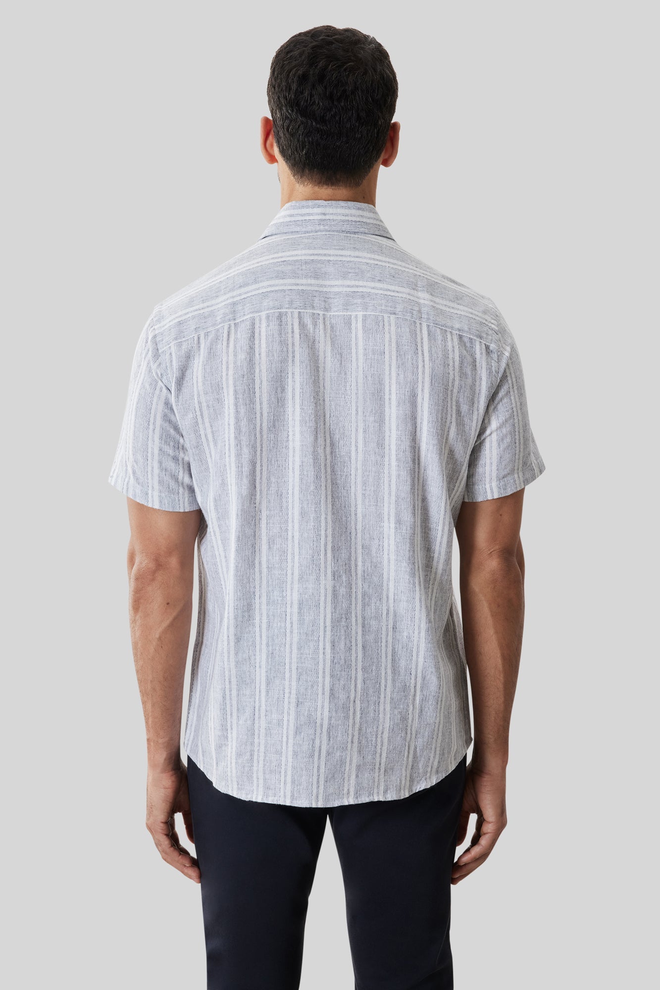 Chemise tissée pour homme par Robert Barakett | RB61150 Daiki Bleu Poudré | Boutique Vvög, vêtements mode pour homme et femme