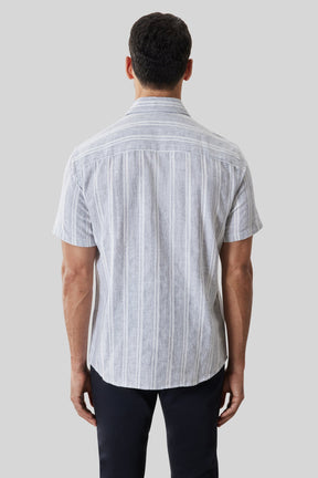 Chemise tissée pour homme par Robert Barakett | RB61150 Daiki Bleu Poudré | Boutique Vvög, vêtements mode pour homme et femme