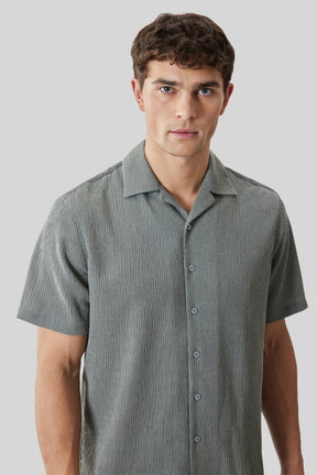Chemise col resort pour homme par Robert Barakett | RB61176 Kaezor Olive Crépuscule | Boutique Vvög, vêtements mode pour homme et femme