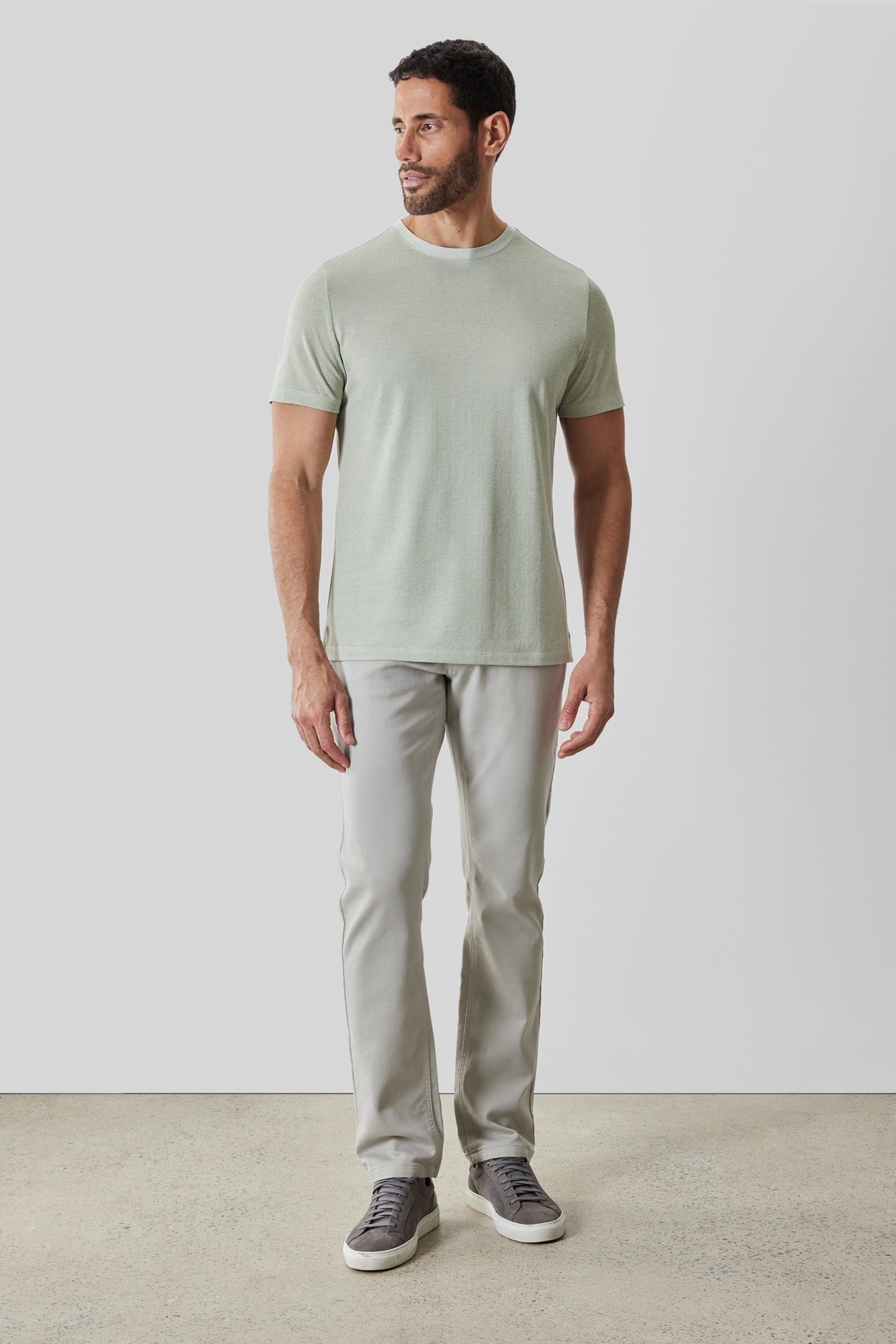 T-Shirt col rond pour homme par Robert Barakett | RB61191 Roscoe Vert Désert | Boutique Vvög, vêtements mode pour homme et femme
